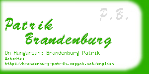 patrik brandenburg business card